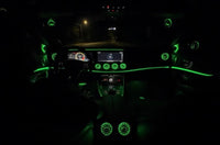 Mercedes-Benz W213 interior with green ambient air vents